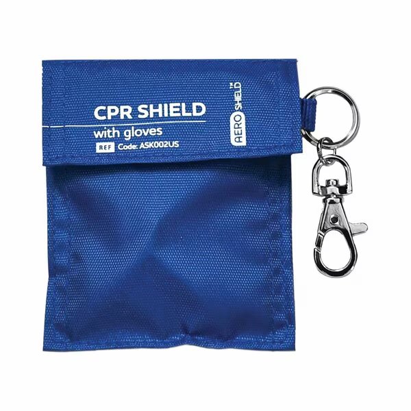 Aeroshield Cpr Face Shield Disposable Keyring With Gloves, Aero Healthcare, Mfr#: ASK002US